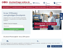 Tablet Screenshot of druckanfrage-online.de